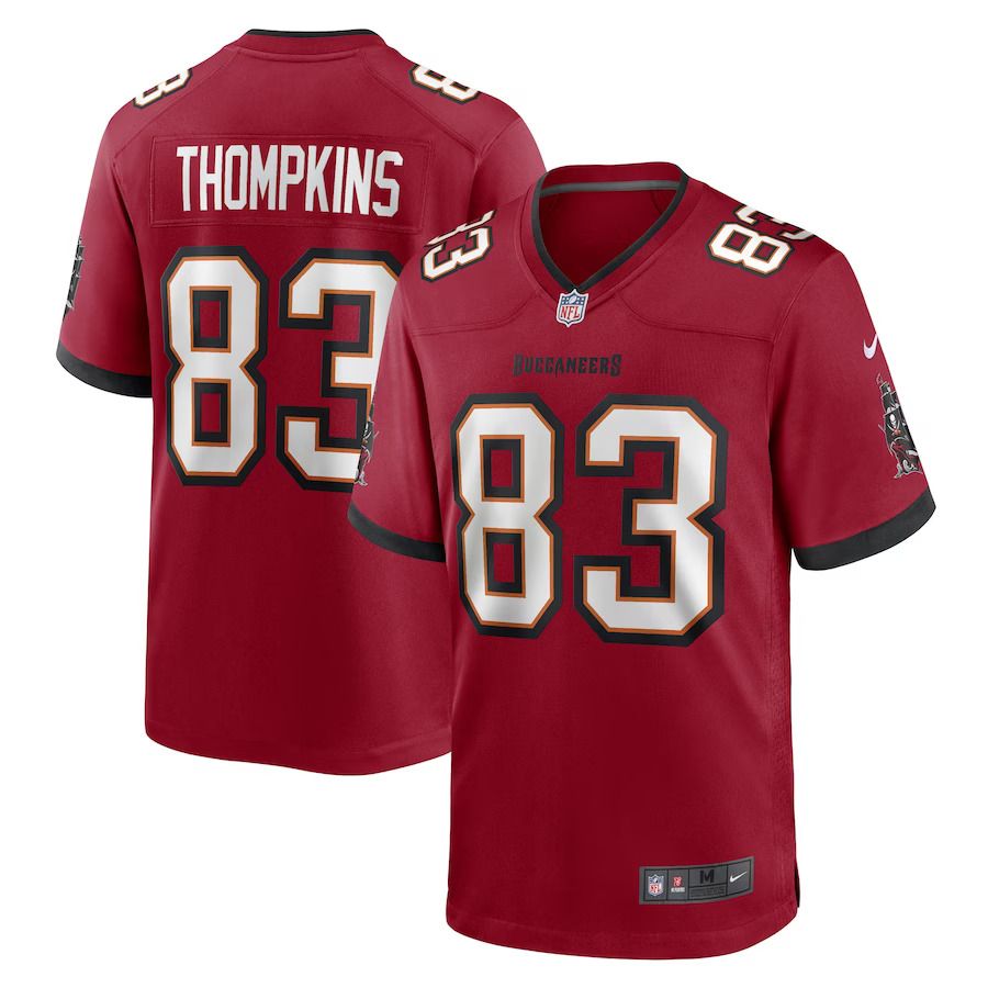 Men Tampa Bay Buccaneers #83 Deven Thompkins Nike Red Game Player NFL Jersey